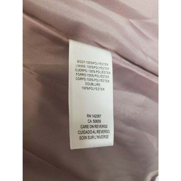 Simply Noelle Double Breasted Soft Cocoa Mauve Lace Embellished Peacoat - Picture 11 of 12